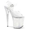 Pleaser - FLAMINGO808MMG Sandale à bride à la cheville, Pole dance chaussures - Chaussures de pole dance - Blanc Product image